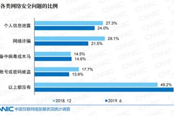 CNNIC第44次调查报告网络安全问题比例有所降低