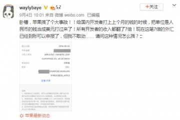 苹果误用美元结算工资中国开发者们暴富感动却不敢动啊