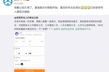 网友抽中蔚来汽车9个月未兑现 蔚来雷军的车也在排队