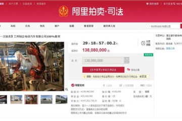 1.38亿元起拍兰州知豆电动汽车100％股权被拍卖