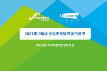 如何定义企业级无代码？|数睿数据解读艾瑞咨询白皮书